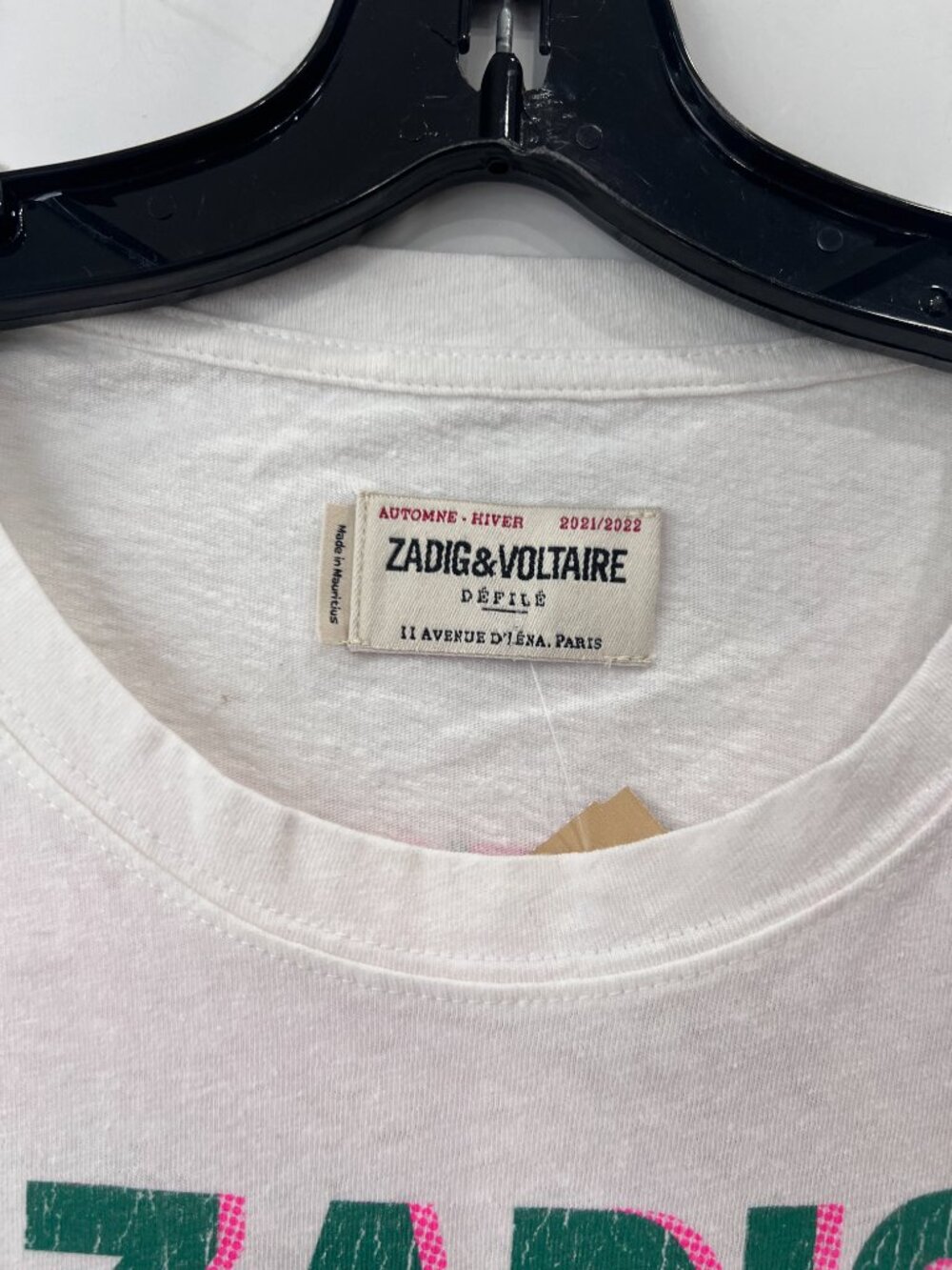 $175 NWT Zadig & Voltiare White Ted Graphic Happy Mouth Tee Shirt size XL - Picture 4 of 7